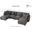 Canapé modulaire convertible en velours côtelé Degennaro-1991694253