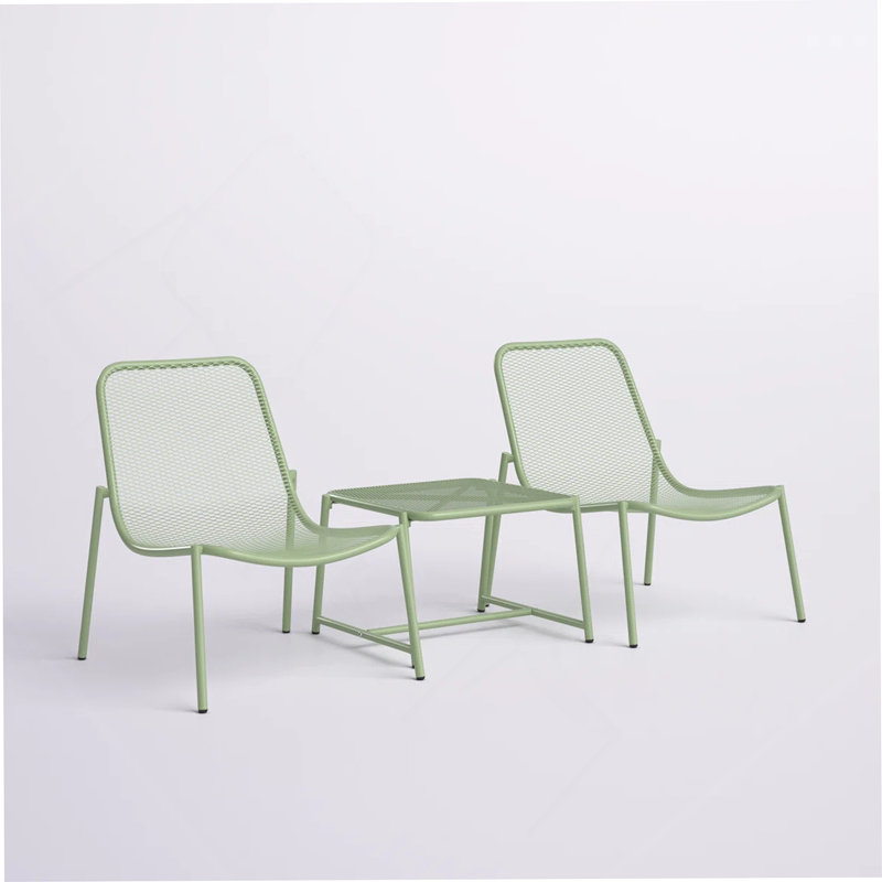 Ensemble de conversation 3 pièces, Vert mat