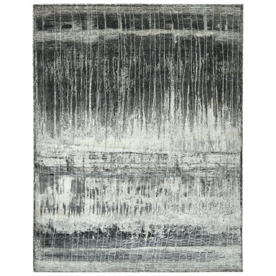 Strato Abstract Arctic Shadows Gray/White Area Rug