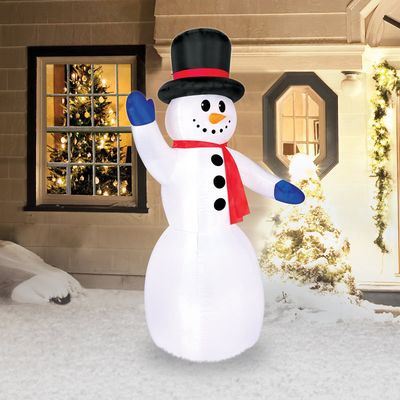 Polyester gonflable de Noël bonhomme de neige en polyester