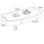 Table basse en acier inoxydable et blanc-997180285