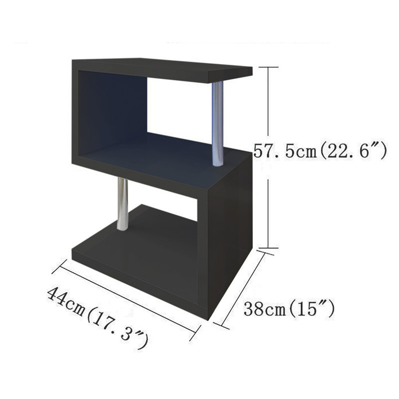 Alferetta End Table, Black