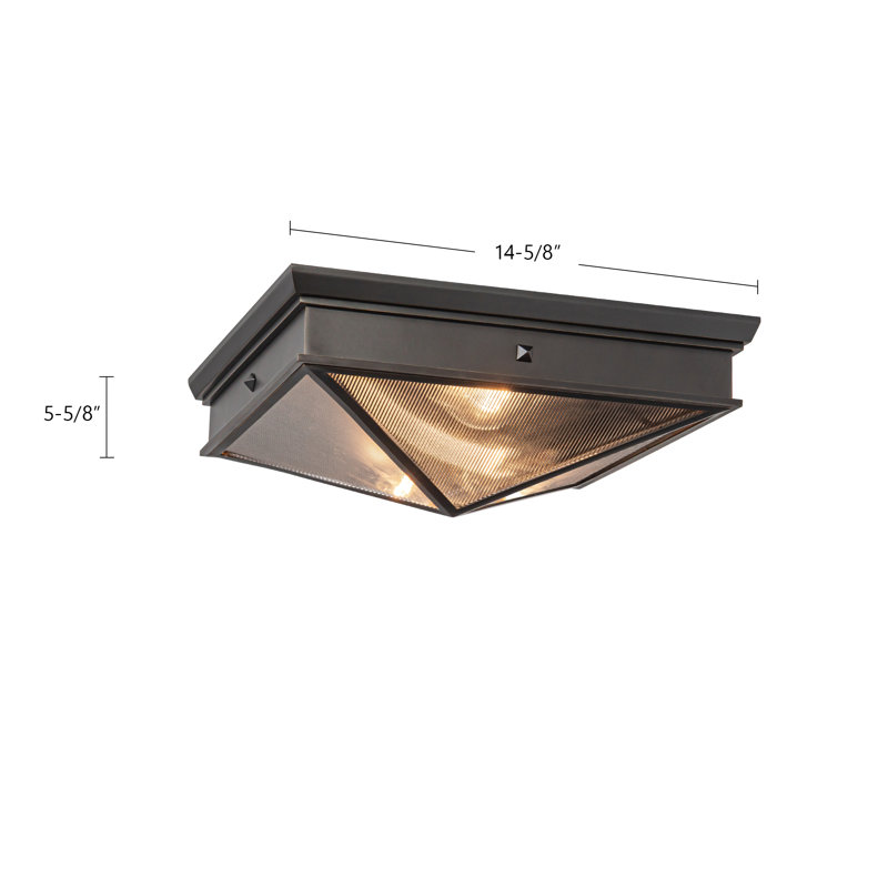 Cairo 2 - Light Flush Mount, Vintage Brass