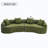 Full Compression Sponge Sofa Curved Modular Sectional Sleeper Couch, High-Density Chenille 800 lbs-1355675457