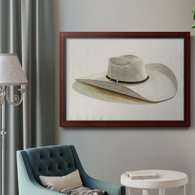 Cowboy Hat II - Toile encadrée de qualité supérieure - prête à être accrochée