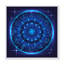 Horoscope néon bleu profond avec signes du zodiaque - impression sur toile-59283122-59283121