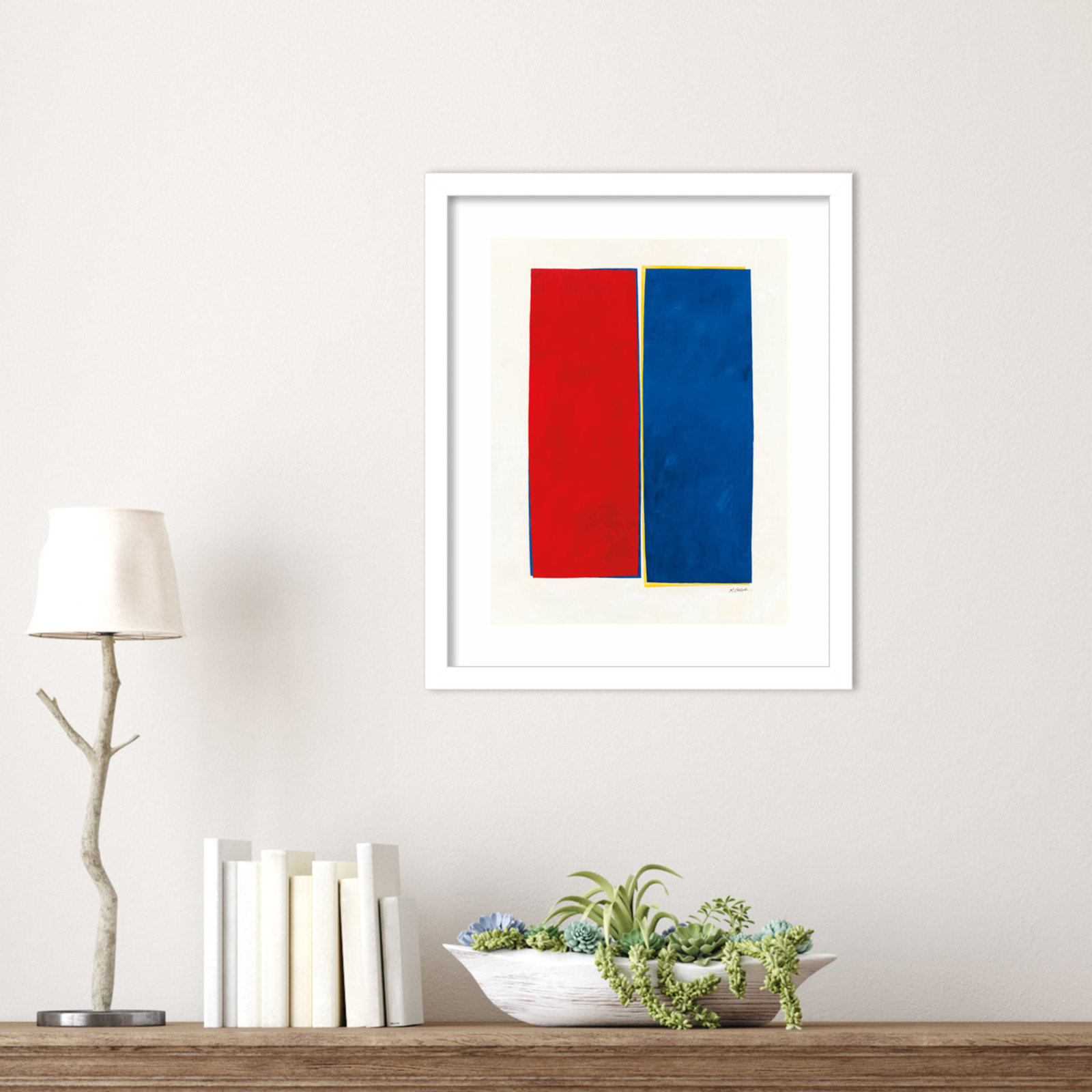 Lealia "Monolithic II" Print, White Framed, 17" H x 14" W
