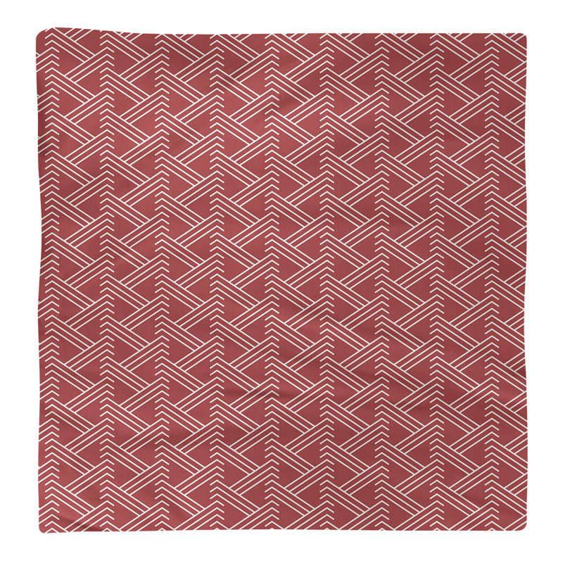 Serviette de table en coton Zig Zag, H 0,1 po x l 22 po x P 22 po, Croisé en coton, Rouge foncé