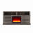 Lucifer 70"W Gray Walnut Finish TV Stand Console with Fireplace and Heater