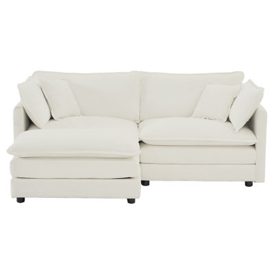 2 Seater L-Shaped Sectional With Ottoman Loveseat Couch