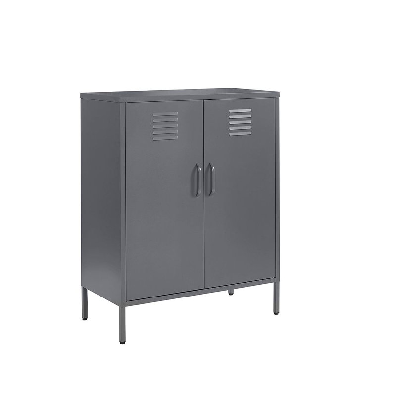 Nanticoke Metal Sideboard 2 Door Retro Industrial Chest Drinks Cabinet, Grey