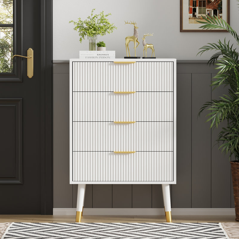 39cm W Bedside Table, White