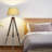 Halfacre 56.49'' Brown Tripod Floor Lamp