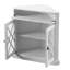 Armoire d'appoint en coin 31,5 po avec portes en verre Janicki -1471809689