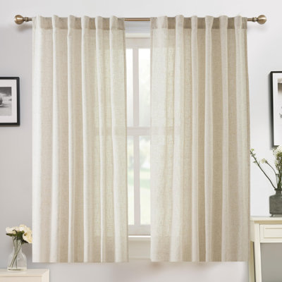 Janie Semi Sheer Curtain Panel Pair