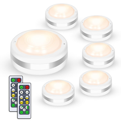6 - Light LED Under Cabinet Puck Light