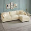 Canapé modulaire à trois places avec repose-pieds et coussin-2000332468