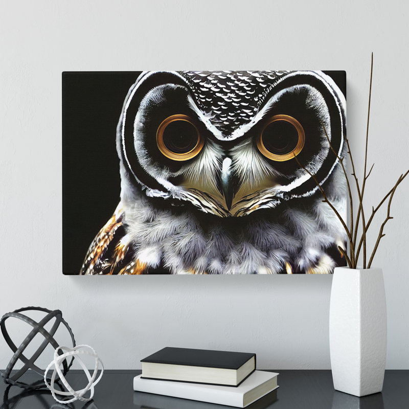 Favourable Owl - Wrapped Canvas, 35cm H x 50cm W x 3cm D