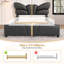 Grand lit tapissier en similicuir