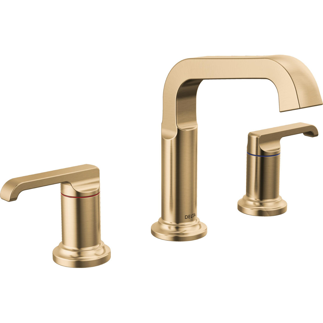 Tetra 3-Hole Widespread Bathroom Faucet, 2-Handle Bathroom Sink Faucet with Drain Assembly Delta