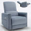 Fauteuil inclinable électrique pivotant et berçant Leatheraire, mécanisme de mouvement robuste avec ports USB et Type-C-408155730