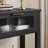 2-Tier Console Table with Glass Drawers, Narrow Farmhouse Entryway Table for Living Room Hallway
