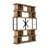 86" Industrial Rustic Brown 3-tier Room Divider Bookcase With Integrated Tv Mount