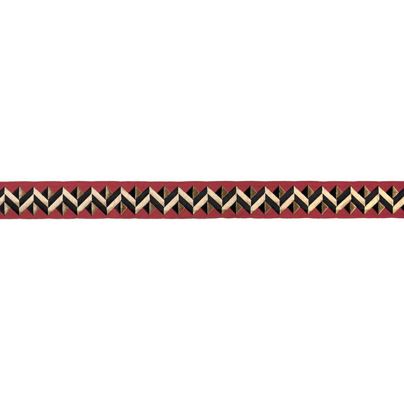 Zigzag Moderne Tape Trim, Red