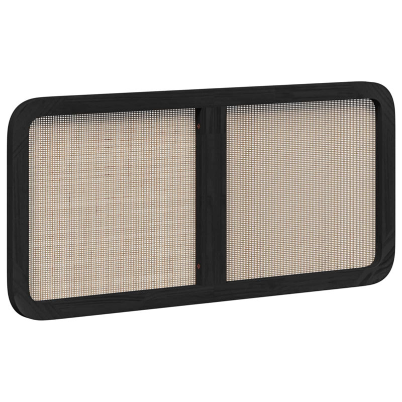 Solid Wood Headboard, Black, 120 x 200cm