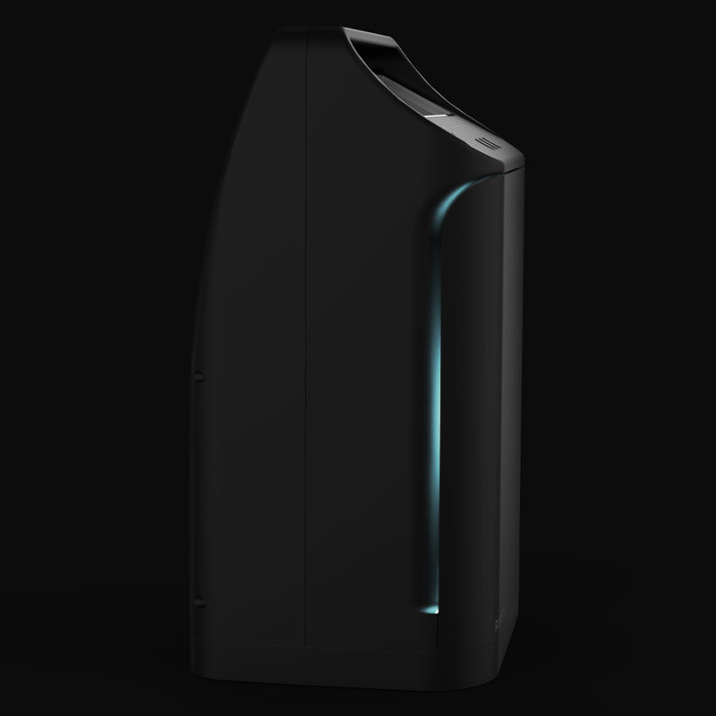 Black Portable HEPA Air Purifier with Odor Absorbing Filter