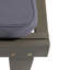  Chaise longue d'extérieur en bois avec dossier et coussin réglables, gris