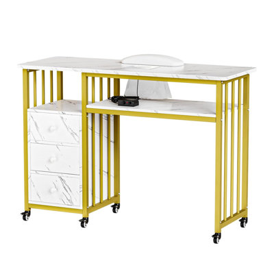 Table de manucure avec collecteur de poussière