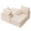 Causeuse modulaire en velours côtelé de 71 po avec rangement sous le siège et repose-pieds, canapé modulaire à assise profonde-1692206227