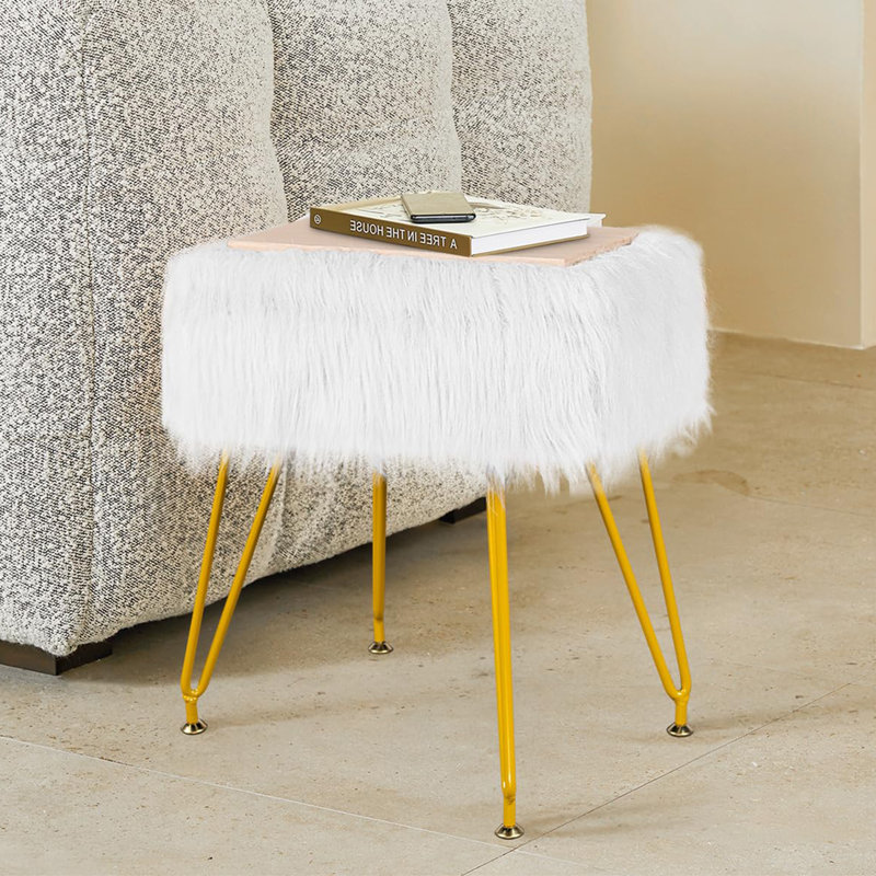 Tabouret de coiffeuse, Blanc