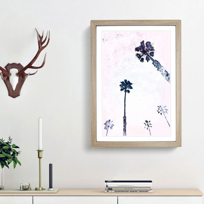 Cluster of Palm Trees in Abstract - Picture Frame Painting Print