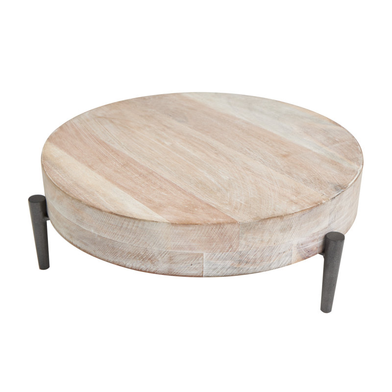 Plateau Otley, H 4,30 po x l 12,50 po x P 11,90 po, Noir / bois