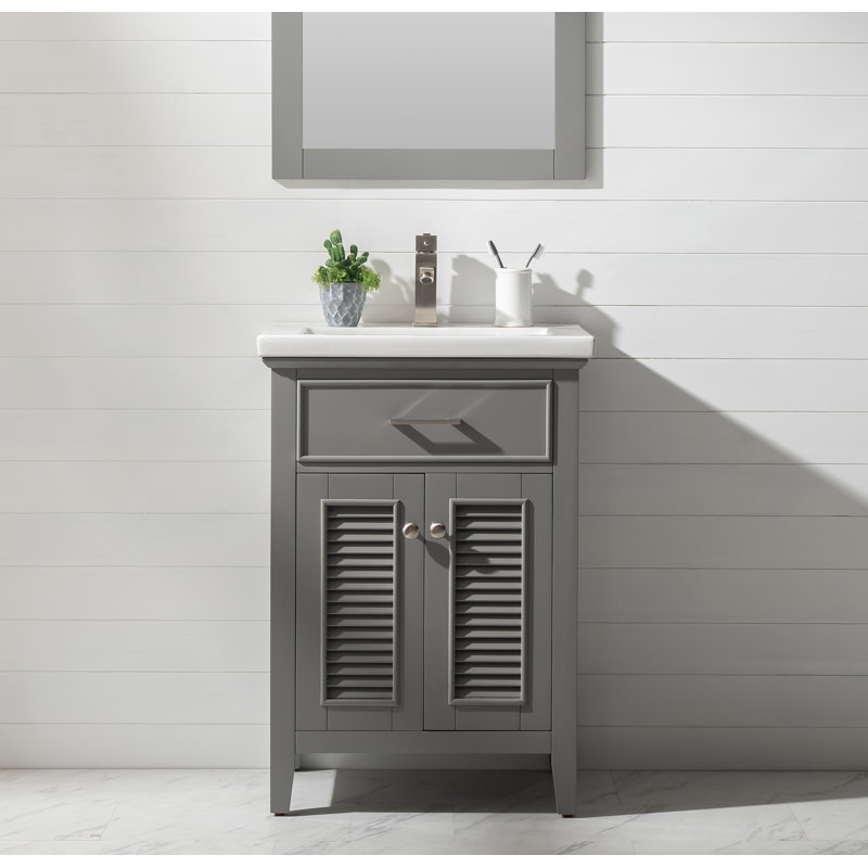 Ensemble de meuble-lavabo simple 24 po Cameron, Gris
