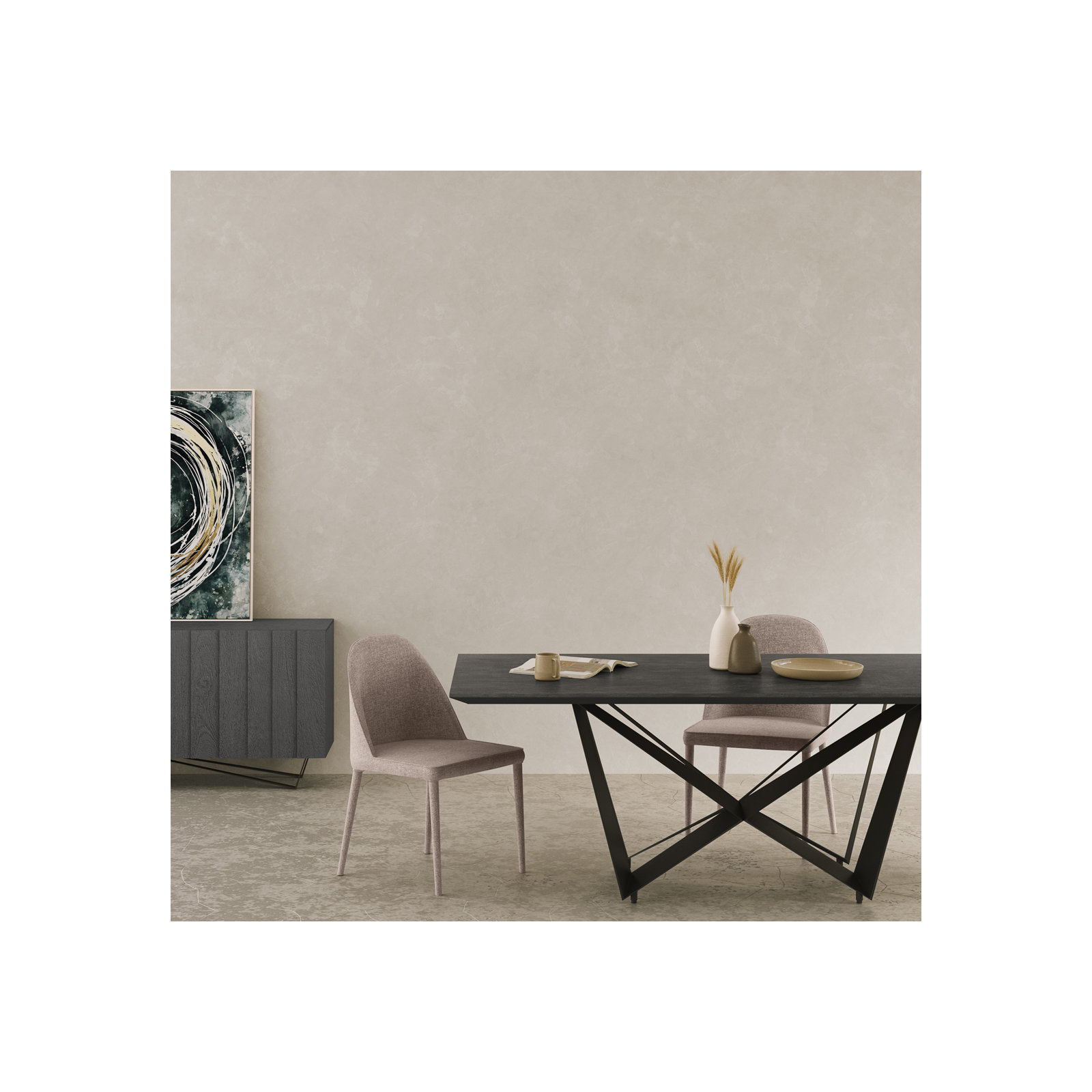 Brennon Upholstered Side Chair in Beige