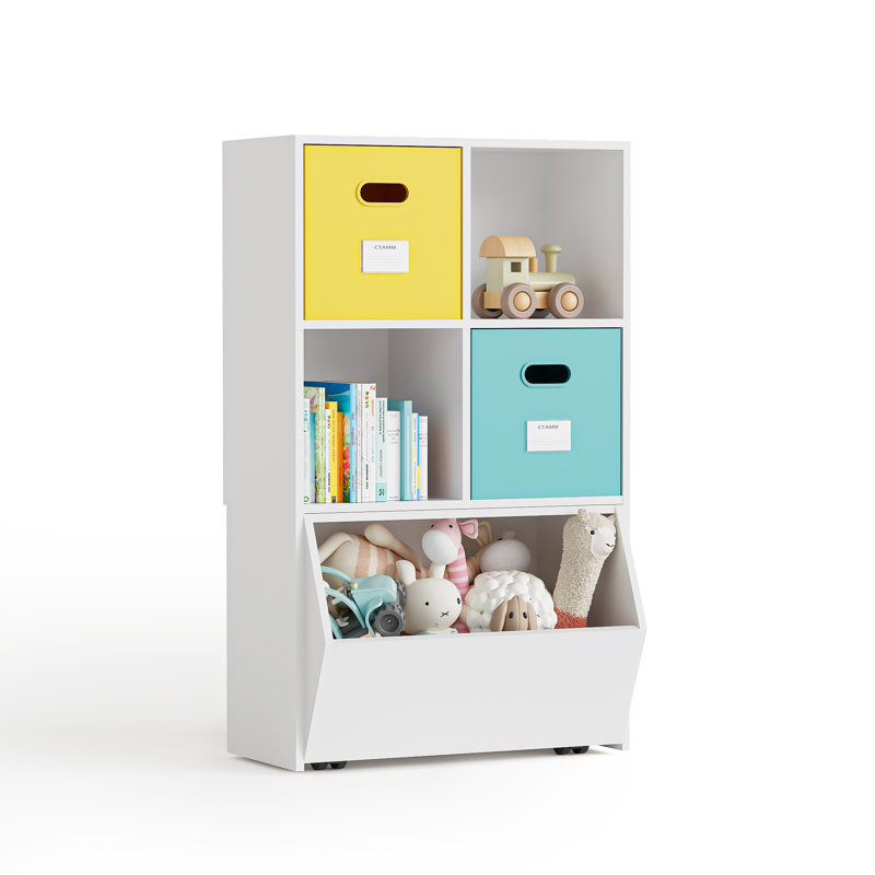 26"W Bookcase,Multi-Functional Organizer & Storage Cabinet