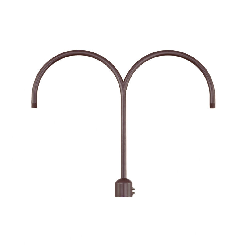 Adaptateur pour poteau double Fairlaine, Bronze architectural