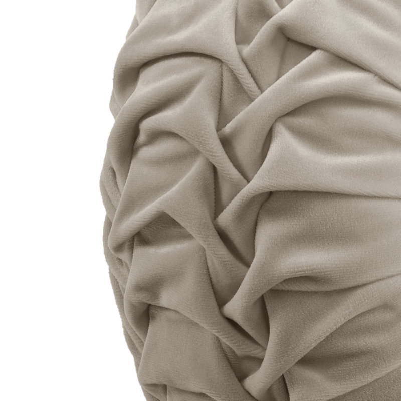 Reyna Round Pillow Cover & Insert, Taupe, 18'' H x 18'' W