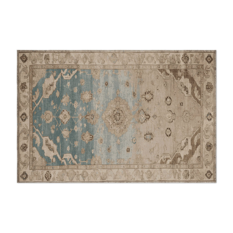 Overdyed Gray Indoor and Outdoor Area Rug, Rectangle 3' x 5'