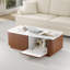Pedestal Coffee Table with Storage-1390333308