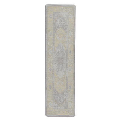 Goutier Saxon Silver Candlelight Oriental Area Rug