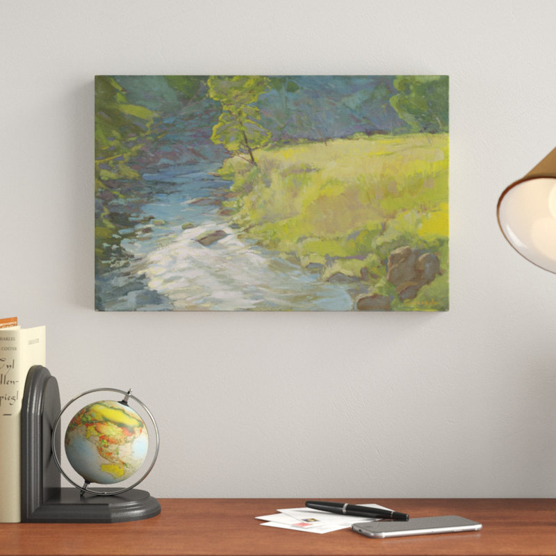 «Inner Stream», peinture sur toile, H 12 po x l 18 po