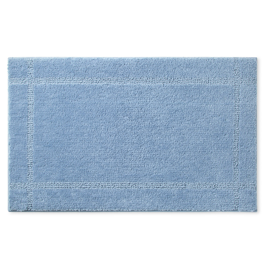 TOWN & COUNTRY EVERYDAY Ultra Plush Solid Tufted Border Machine Washable Bath Mat 20"x32" Town & Country Living 