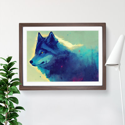 XH1022-10259X Wolf Art Painting Vol.2 - Single Picture Frame Print