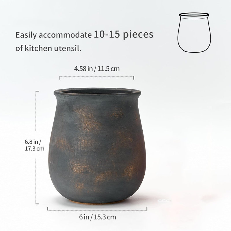 Ceramic / Porcelain Round Utensil Crock
