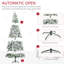 Arbre de Noël artificiel enneigé 9 pi avec branches réalistes HOMcom