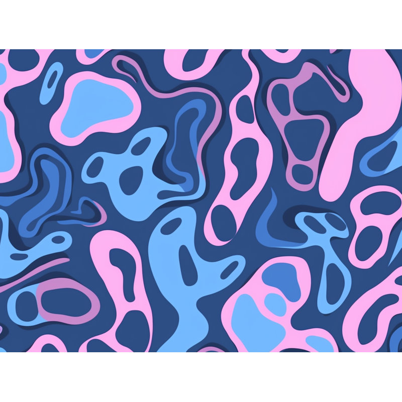 Funky Bedding, Twin Comforter, Blue/Pink Abstract